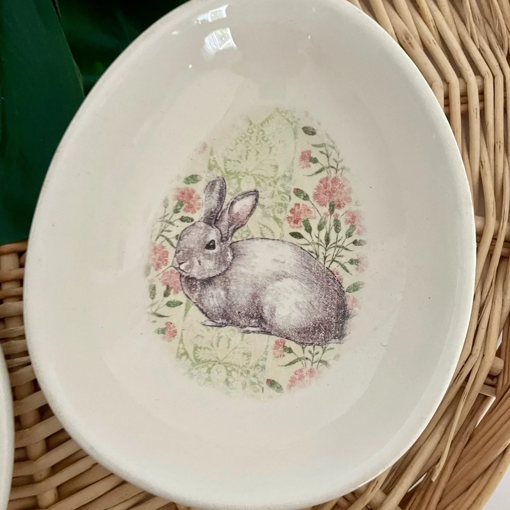 Pottery Barn Springtime Easter Bunny Rabbit egg bowls four different set of 3
